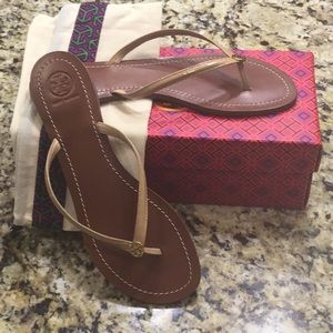 Tory Burch Terra Thong size 10 1/2 sun beige